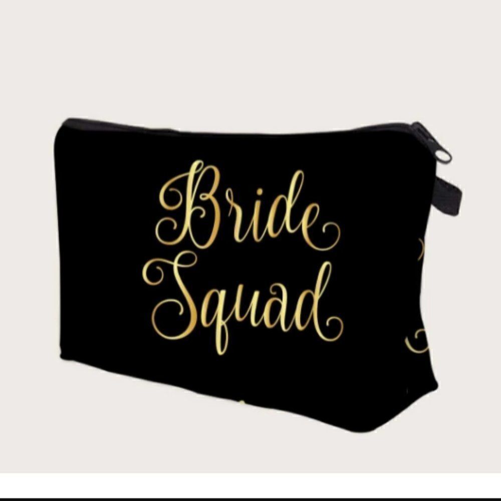 Bridesmaid Bride Squad Makeup Accessories Bag NIB